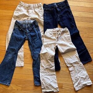 Gap Girls Denim and Khaki Pants Set